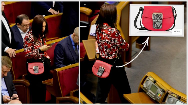 Виктория Сюмар с сумочкой Furla, фото: Изым Каумбаев, "Страна"