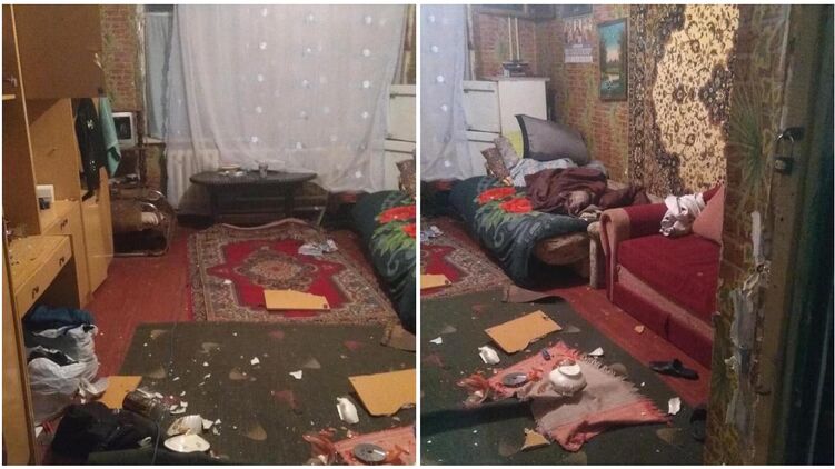 Одна из компаний учинила погром в комнате оппонентов в общежитии. Фото: Нацполиция