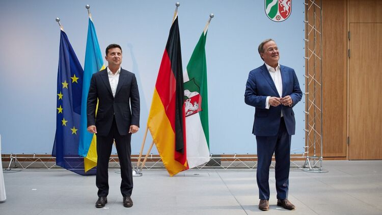 Президент Украины Владимир Зеленский и глава Христианско-демократического Союза Армин Лашет, фото: president.org.ua