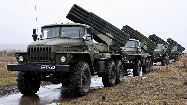 Предположительно, речь о снаряде, выпущенном из “Града”. Фото: militaryarms