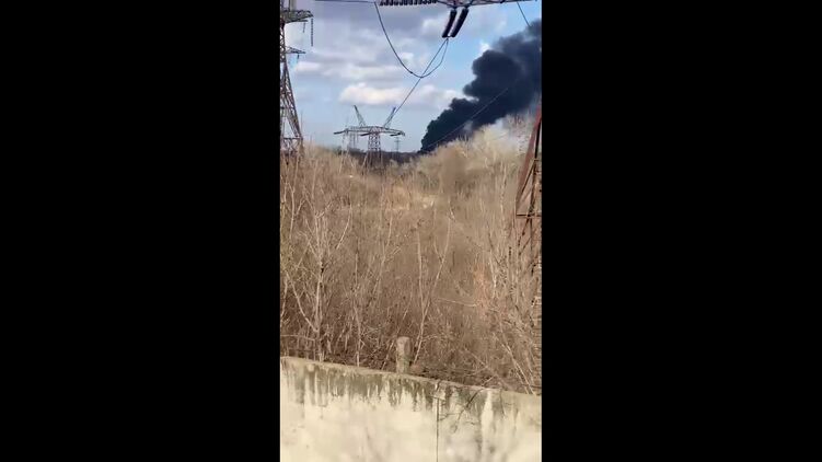 Повреждена Луганская ТЭС. Фото: скриншот из видео