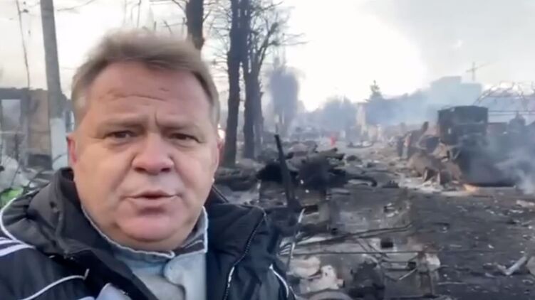 Мэр Бучи сообщил, что через неделю беженцам из могут разрешить возвращаться в город. Фото: Скриншот из видео