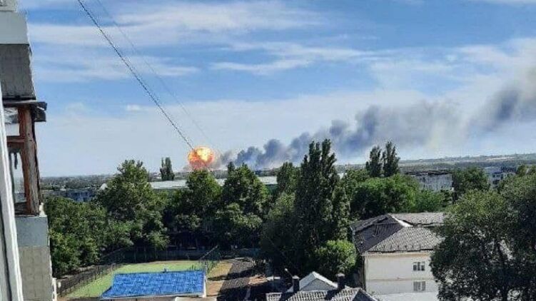 Взрыв в Новофедоровке. Скриншот видео