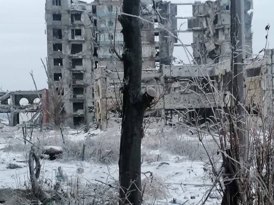 Кадры из разрушенного Бахмута