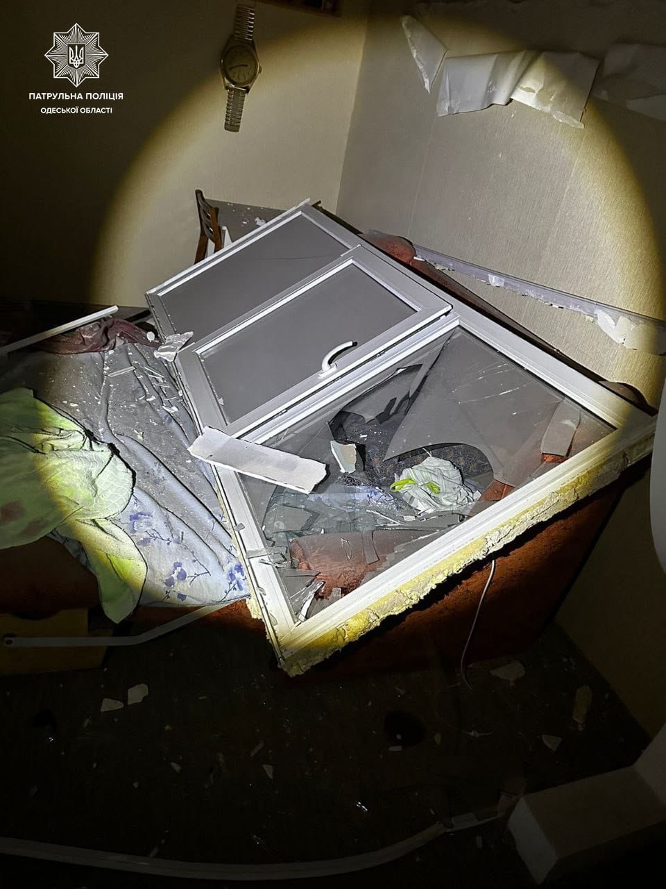 Последствия ночной атаки. Фото: facebook.com/odesapolice