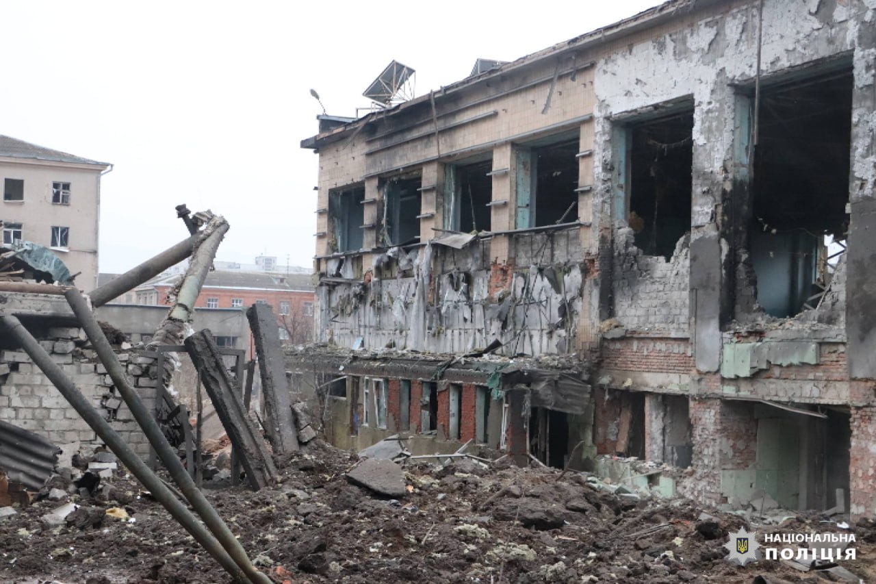 Последствия ракетного удара по Харькову. Фото: полиция