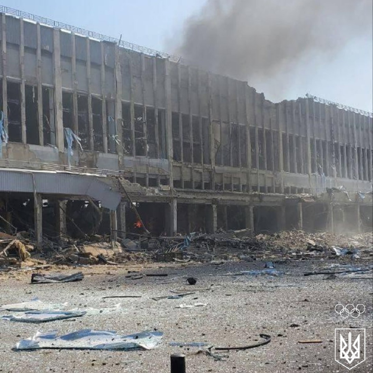 Дворец спорта в Харькове разрушен в результате российских ударов. Фото: НОК