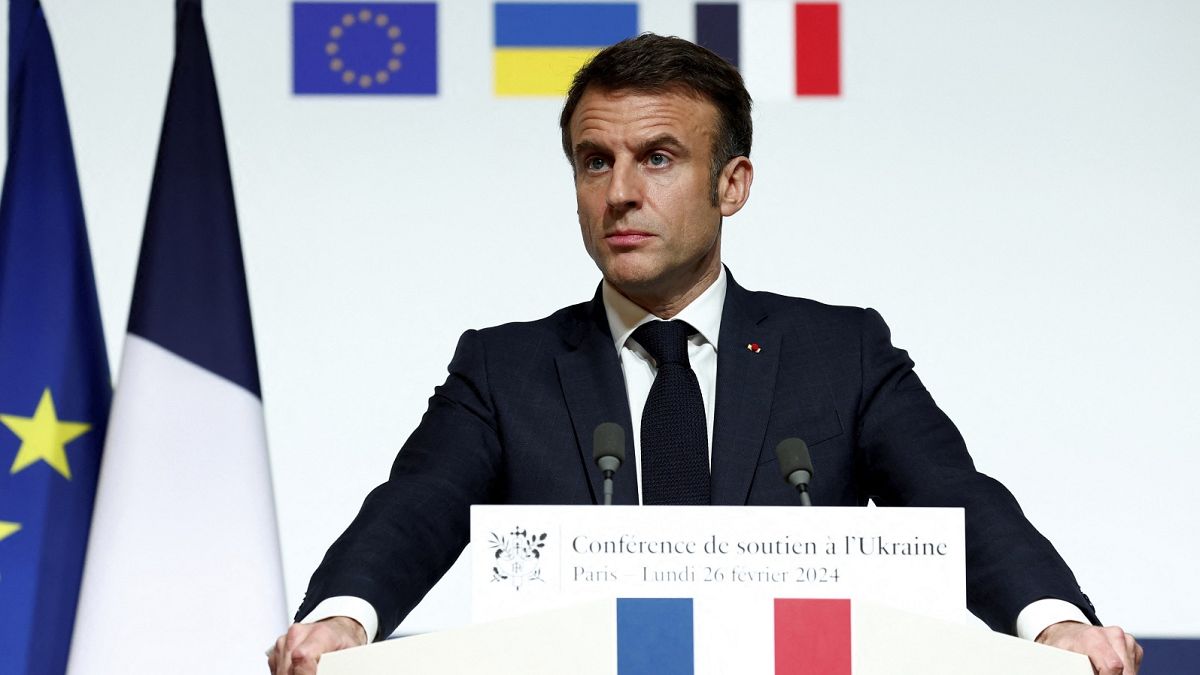 Президент Франции Эммануэль Макрон. Скриншот из видео